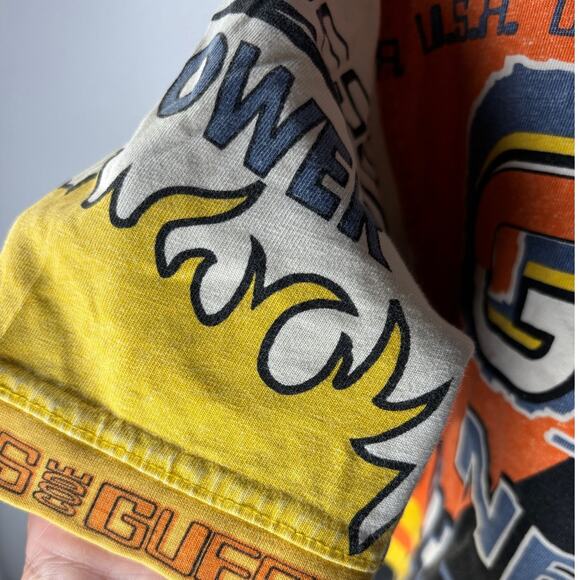 Rare Vintage GUESS Jeans USA XL Mixing Power Tshirt Tee Exclusive Design - Picture 6 of 10